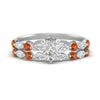 Load image into Gallery viewer, pear-orange-sapphire-floating-marquise-accent-ring-with-eternity-wedding-band-in-white-gold-FDEWB9398PEGSAOR-NL-WG.jpg?v=1758802161