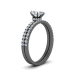 Load image into Gallery viewer, pear-pave-wrap-wedding-ring-set-in-black-gold-in-FD9168PEANGLE3-NL-BG
