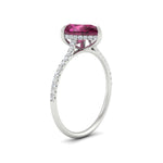 Load image into Gallery viewer, pear-pink-sapphire-and-round-diamond-under-halo-promise-ring-in-white-gold-FD9788PERGSADRPI-NL-WG.jpg
