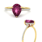 Load image into Gallery viewer, pear-pink-sapphire-and-round-diamond-under-halo-promise-ring-in-yellow-gold-FD9788PERGSADRPI-NL-YG.jpg
