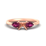 Load image into Gallery viewer, pear-pink-sappire-cathedral-semi-mount-engagement-ring-in-rose-gold-fd-enr9210smr-nl-rg
