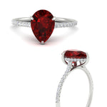 Load image into Gallery viewer, pear-red-ruby-and-round-diamond-under-halo-promise-ring-in-white-gold-FD9788PERGRUDR-NL-WG.jpg
