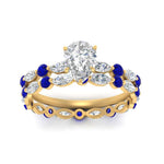 Load image into Gallery viewer, pear-sapphire-floating-marquise-accent-ring-with-eternity-wedding-band-in-yellow-gold-FDEWB9398PEGSABLANGLE5-NL-YG.jpg?v=1758802209
