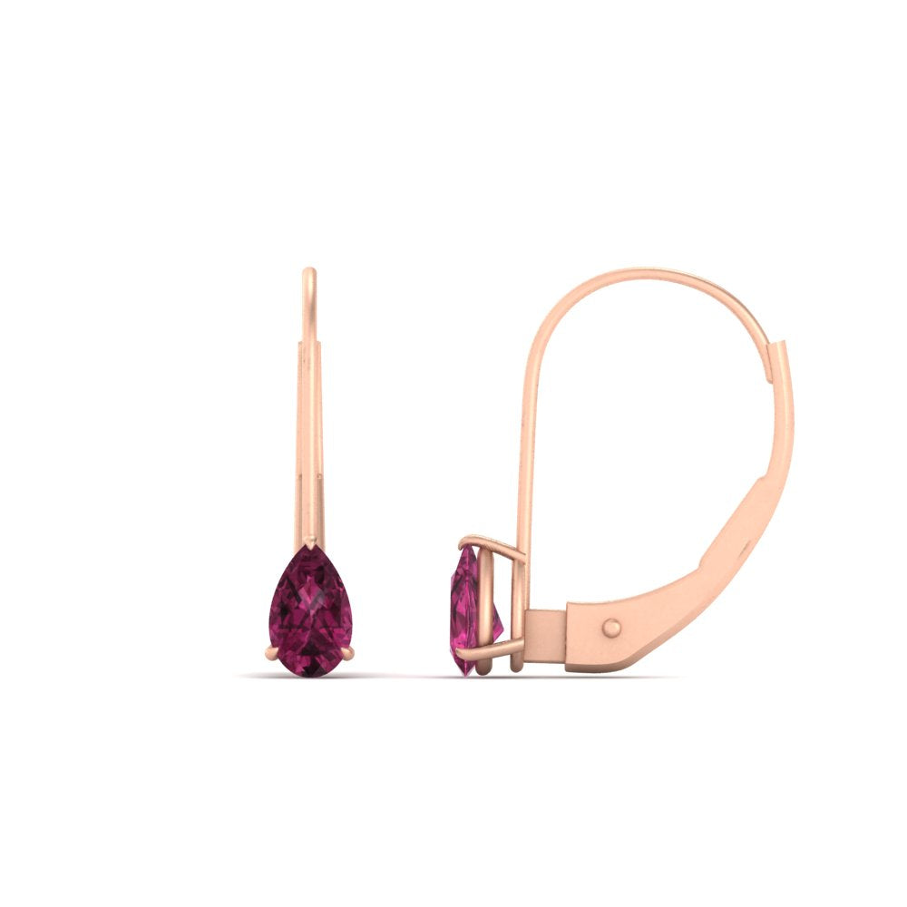 pear-shape-0.50-carat-pink-sapphire-lever-back-studs-earring-in-rose-gold-FDEAR9225PEGSADRPI-0.50CT-NL-RG