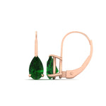 Load image into Gallery viewer, pear-shape-4-carat-emerald-lever-back-studs-earring-in-rose-gold-FDEAR9225PEGEMGR-4.00CT-NL-RG
