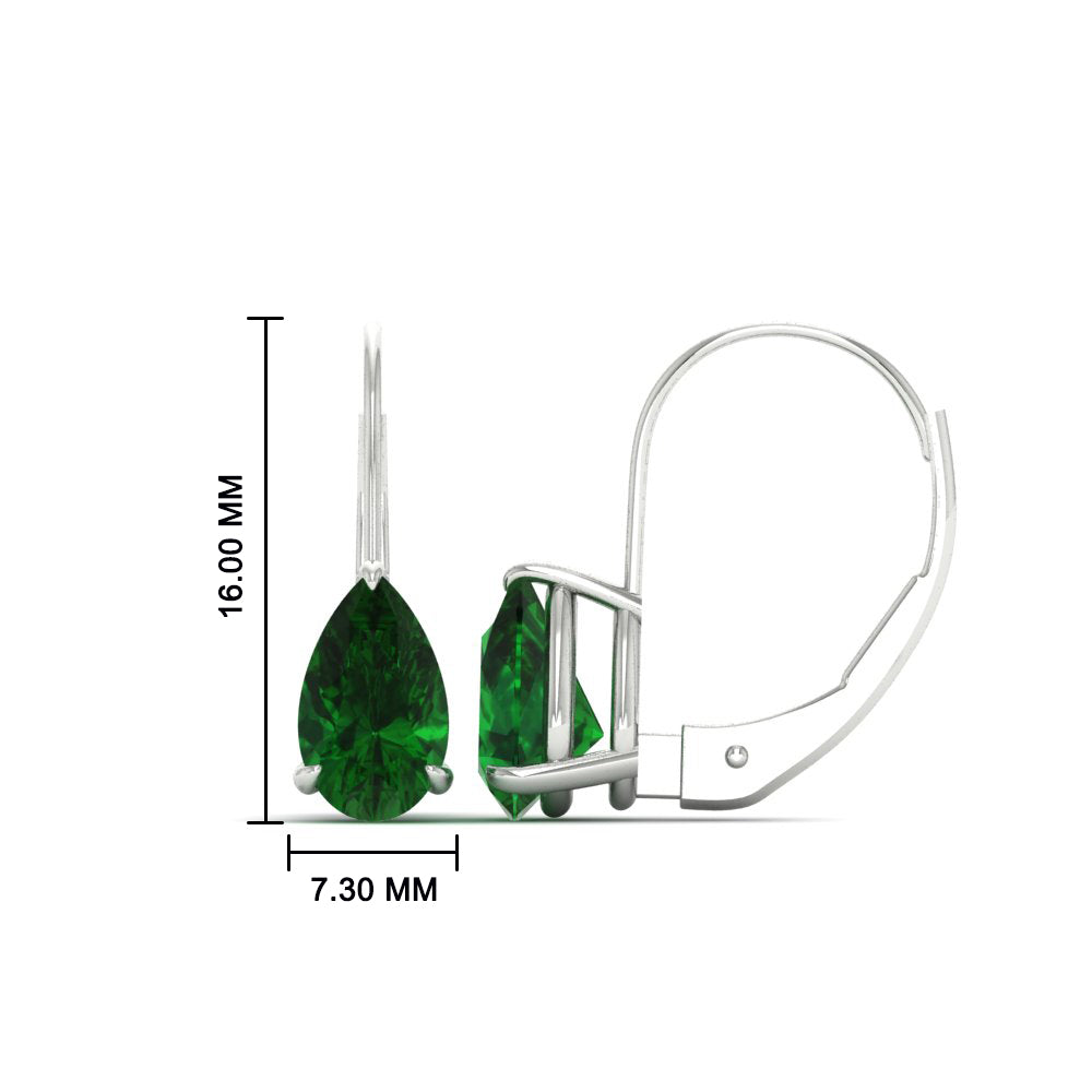 pear-shape-4-carat-emerald-lever-back-studs-earring-in-white-gold-FDEAR9225PEGEMGR-4.00CT-NL-WG