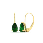 Load image into Gallery viewer, pear-shape-4-carat-emerald-lever-back-studs-earring-in-yellow-gold-FDEAR9225PEGEMGR-4.00CT-NL-YG
