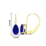 Load image into Gallery viewer, pear-shape-4-carat-sapphire-lever-back-studs-earring-in-yellow-gold-FDEAR9225PEGSABL-4.00CT-NL-YG
