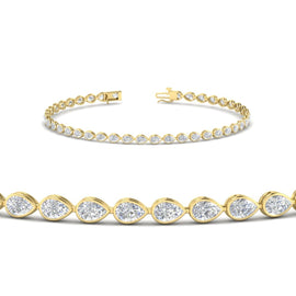 2 Carat Teardrop Link East West Diamond Bracelet