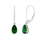 Load image into Gallery viewer, pear-shape-emerald-2-carat-lever-back-drop-stud-earrings-in-white-gold-FDEAR11236PEGEMGR-2.00CT-WG.jpg
