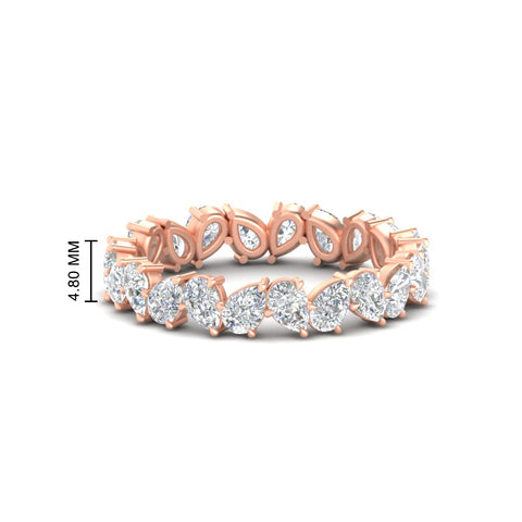 Pear Shape Slant 3 Carat Eternity Wedding Band