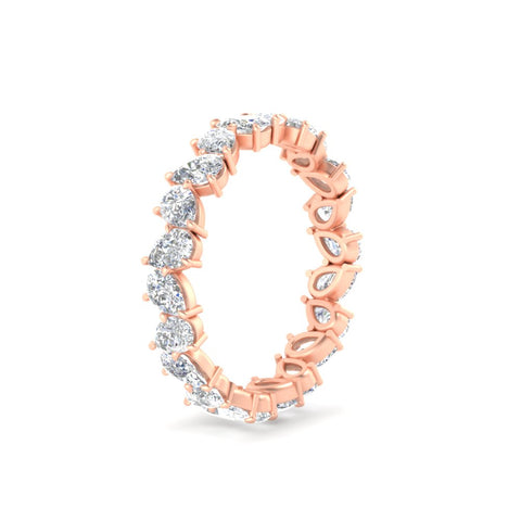Pear Shape Slant 3 Carat Eternity Wedding Band