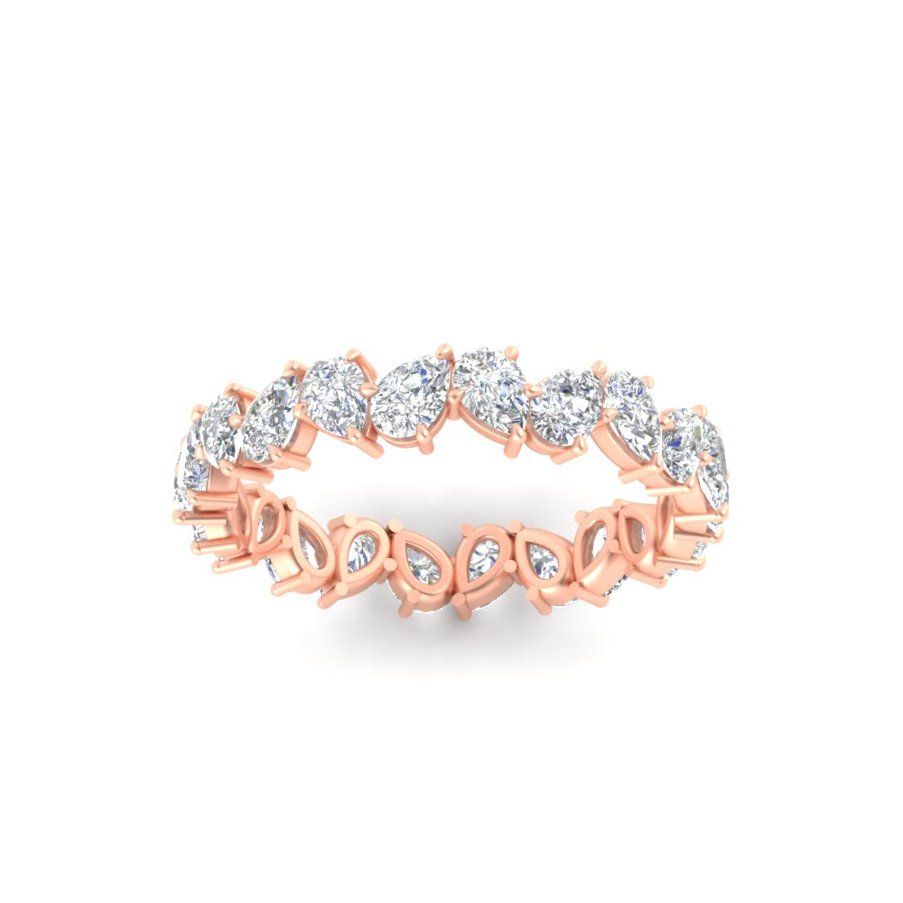 Pear Shape Slant 3 Carat Eternity Wedding Band