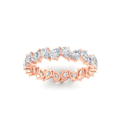 Pear Shape Slant 3 Carat Eternity Wedding Band