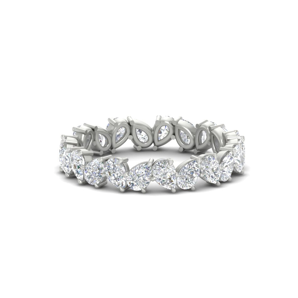 Pear Shape Slant 3 Carat Eternity Wedding Band