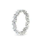 Load image into Gallery viewer, Pear Shape Slant 3 Carat Eternity Wedding Band