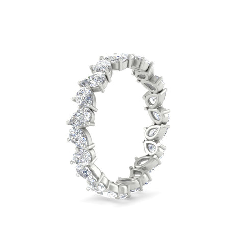 Pear Shape Slant 3 Carat Eternity Wedding Band