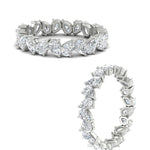 Load image into Gallery viewer, Pear Shape Slant 3 Carat Eternity Wedding Band