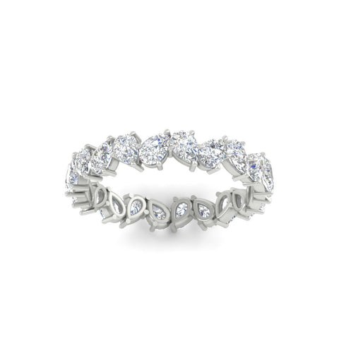 Pear Shape Slant 3 Carat Eternity Wedding Band