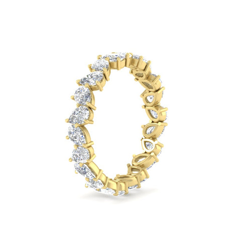 Pear Shape Slant 3 Carat Eternity Wedding Band