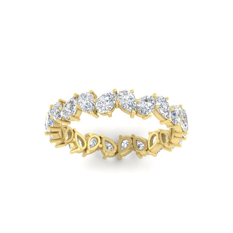 Pear Shape Slant 3 Carat Eternity Wedding Band