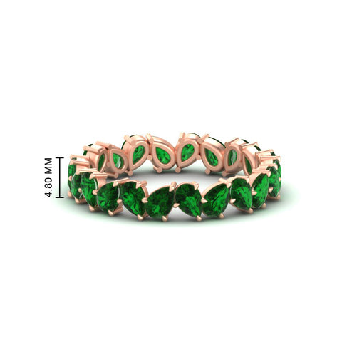 Pear Shape Slant 3 Carat Eternity Wedding Band