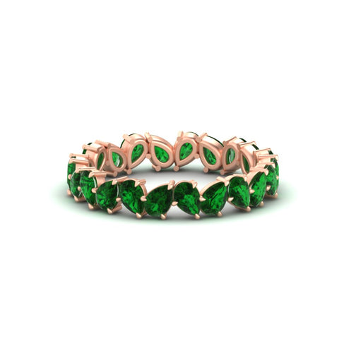Pear Shape Slant 3 Carat Eternity Wedding Band