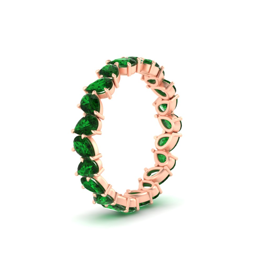 Pear Shape Slant 3 Carat Eternity Wedding Band