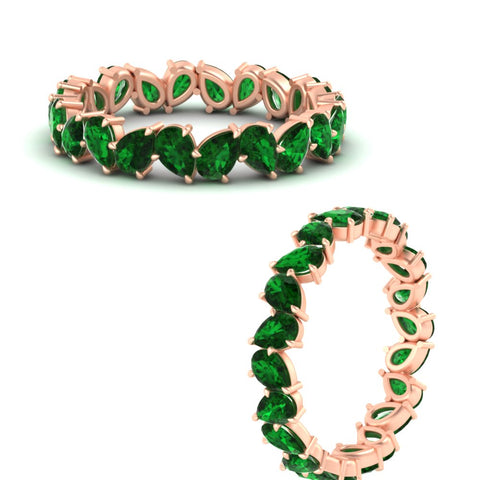 Pear Shape Slant 3 Carat Eternity Wedding Band