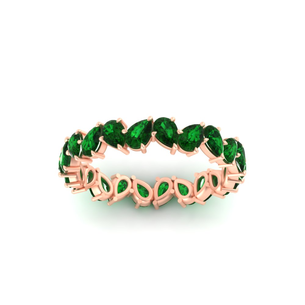 Pear Shape Slant 3 Carat Eternity Wedding Band