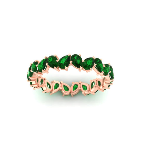 Pear Shape Slant 3 Carat Eternity Wedding Band
