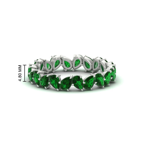 Pear Shape Slant 3 Carat Eternity Wedding Band
