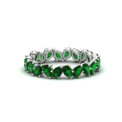 Pear Shape Slant 3 Carat Eternity Wedding Band