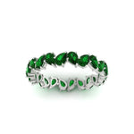 Load image into Gallery viewer, Pear Shape Slant 3 Carat Eternity Wedding Band