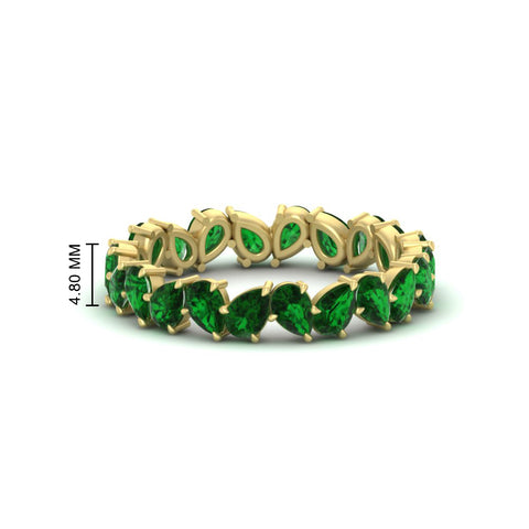 Pear Shape Slant 3 Carat Eternity Wedding Band