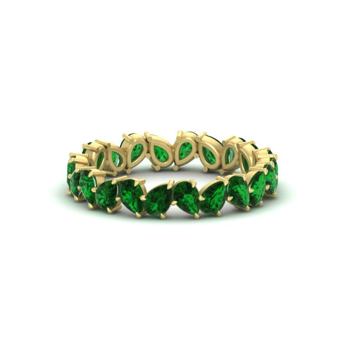 Pear Shape Slant 3 Carat Eternity Wedding Band