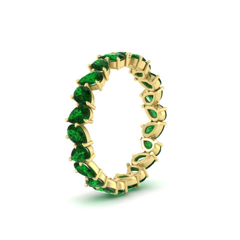 Pear Shape Slant 3 Carat Eternity Wedding Band