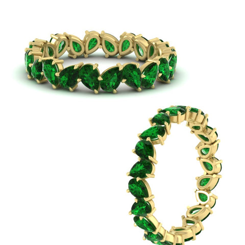Pear Shape Slant 3 Carat Eternity Wedding Band