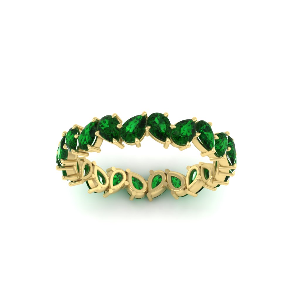 Pear Shape Slant 3 Carat Eternity Wedding Band