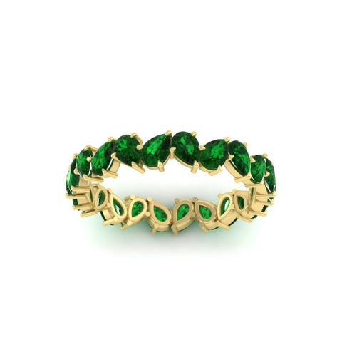 Pear Shape Slant 3 Carat Eternity Wedding Band