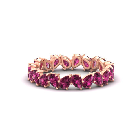 Pear Shape Slant 3 Carat Eternity Wedding Band