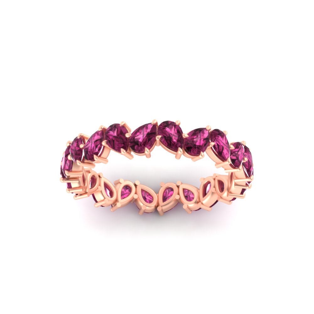 Pear Shape Slant 3 Carat Eternity Wedding Band