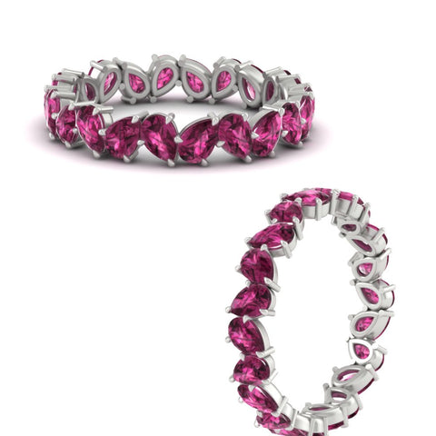Pear Shape Slant 3 Carat Eternity Wedding Band