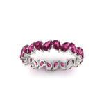 Load image into Gallery viewer, Pear Shape Slant 3 Carat Eternity Wedding Band