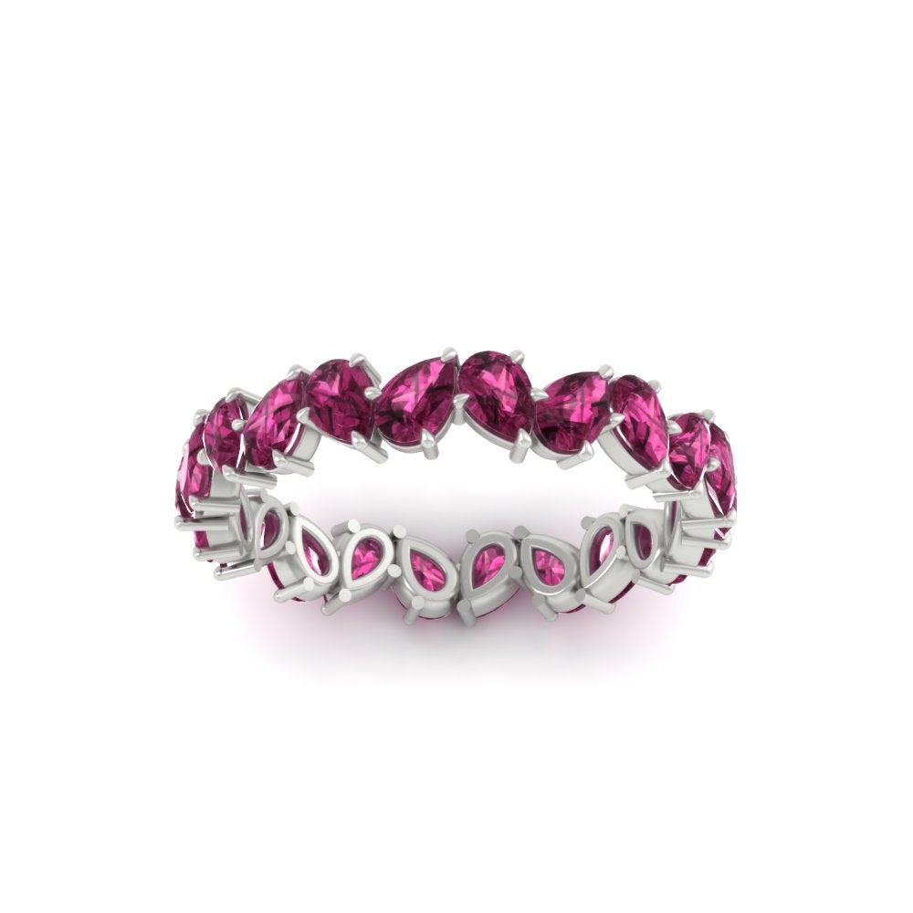 Pear Shape Slant 3 Carat Eternity Wedding Band
