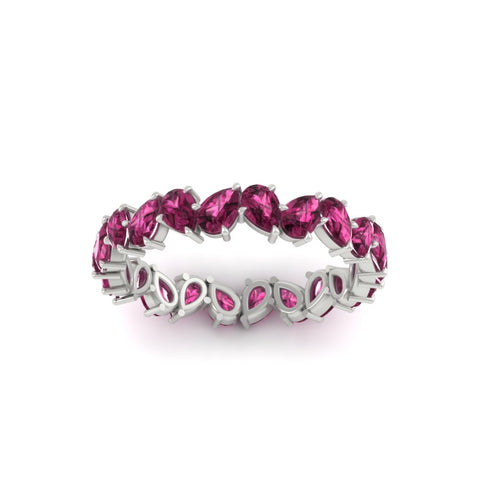 Pear Shape Slant 3 Carat Eternity Wedding Band