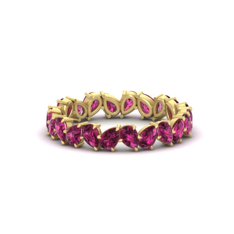 Pear Shape Slant 3 Carat Eternity Wedding Band