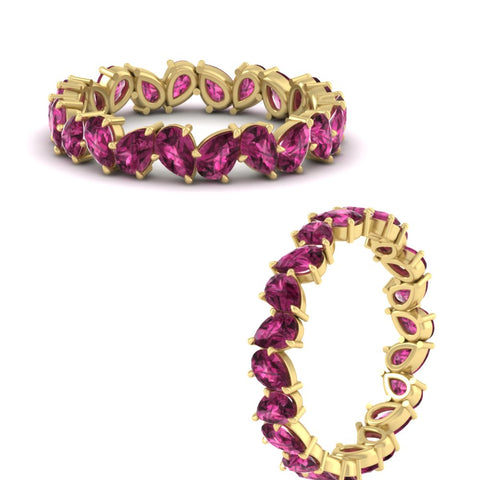 Pear Shape Slant 3 Carat Eternity Wedding Band