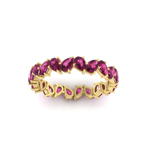 Pear Shape Slant 3 Carat Eternity Wedding Band