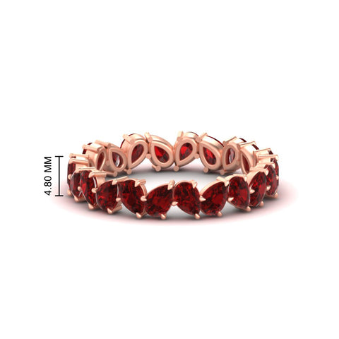 Pear Shape Slant 3 Carat Eternity Wedding Band